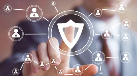 Button web shield online security virus business icon Stock Footage 52724549
