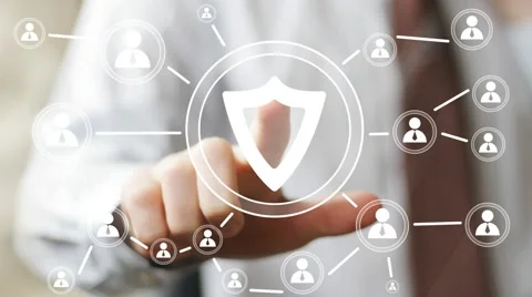 Button web shield online web security virus business icon Stock Footage 53192641