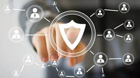 Button web shield security virus business icon Stock Footage 51783195
