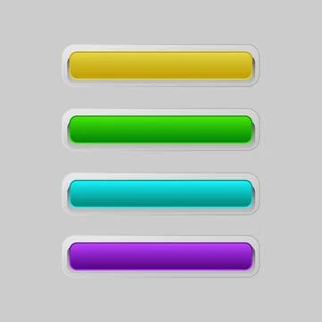 Button web ui and ux glass morphism colorful design Illustrazione stock