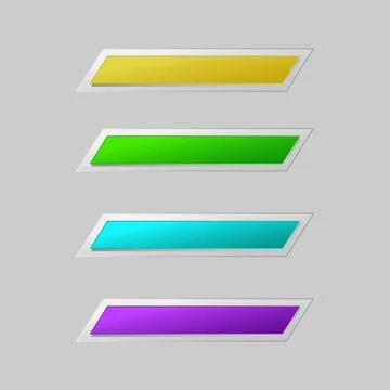 Button web ui and ux glass morphism colorful element Stock Illustration