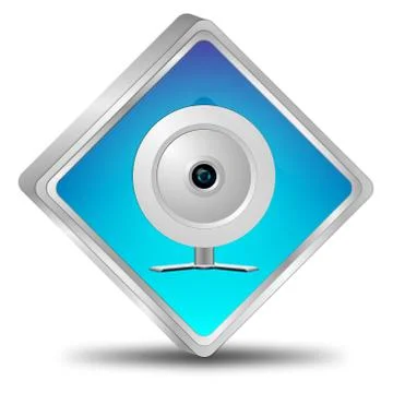 Button with Webcam - 3D illustration Stock Illustration
