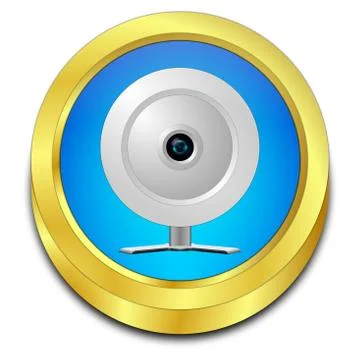 Button with Webcam - 3D illustration Stock Illustration