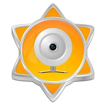 Button with Webcam - 3D illustration Illustrazione stock