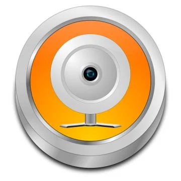Button with Webcam - 3D illustration Illustrazione stock