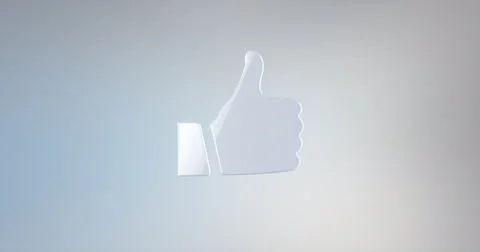 Like Button White 3d Icon Stock Footage 66606419