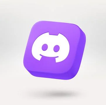 Button with white silhouette of cute cartoon face. 3d vector icon isolated .. Stock Illustration