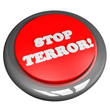Button with words Stop Terror Stock Illustration