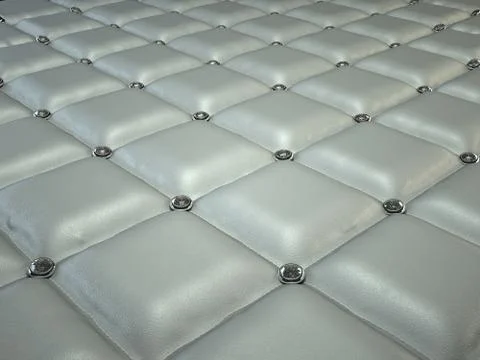 Buttoned leather pattern with diamonds and gemstones Stock Photos