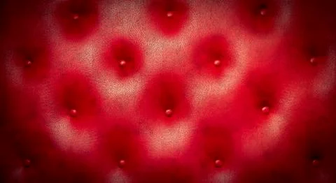 Buttoned red leather Stock Photos