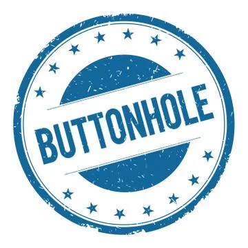 BUTTONHOLE stamp sign Stock Illustration