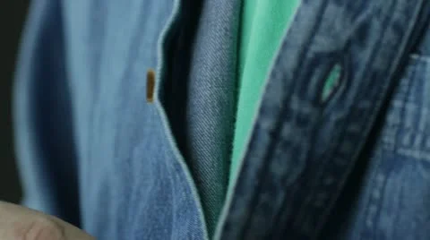Buttoning Shirt Stock Footage 22774657