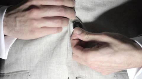 Buttoning a Suit Jacket Stock Footage 63470138