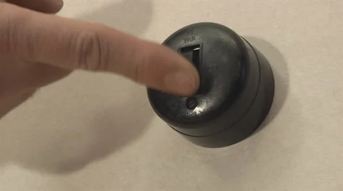 On / Off Button,old light switch Stock Footage 39311751