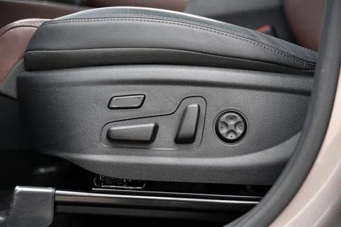 Buttons for adjusting seat position Foto stock