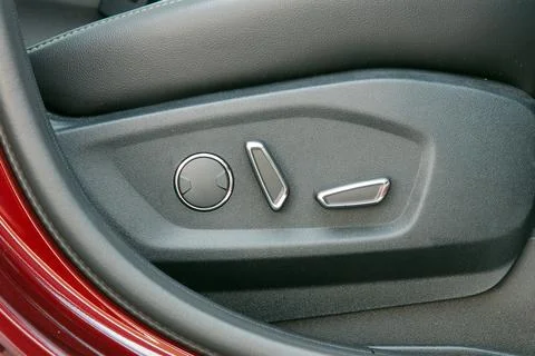 Buttons for adjusting seat position Stock Photos