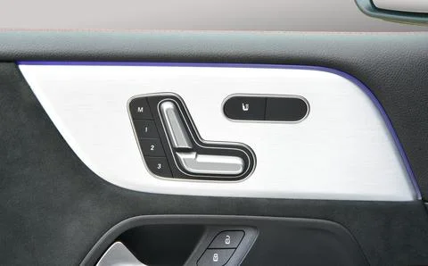 Buttons for adjusting seat position Stock Photos