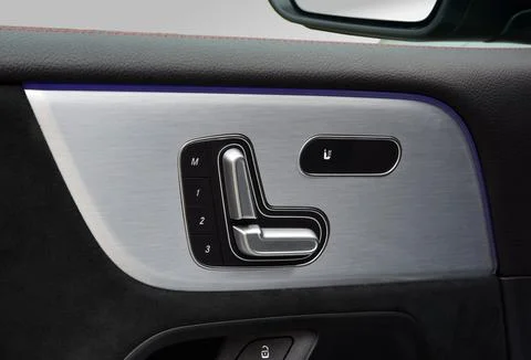 Buttons for adjusting seat position Stock Photos