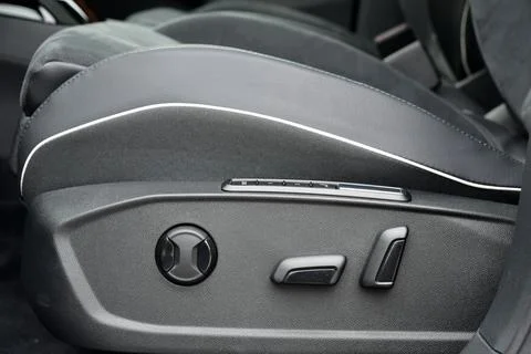Buttons for adjusting seat position Stock Photos