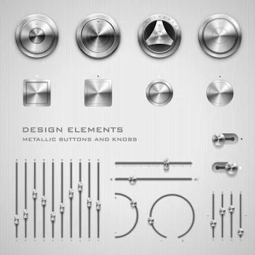 Buttons and knobs Stock Illustration