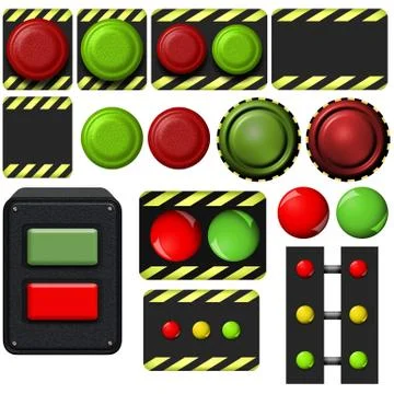 Buttons and Lights Stock Illustration
