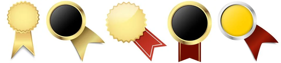Buttons with banner template Stock Illustration