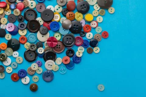 Buttons on a blue background Stock Photos
