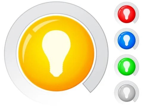 Buttons bulb Stock Illustration