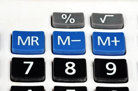 Buttons of calculator Stock Photos