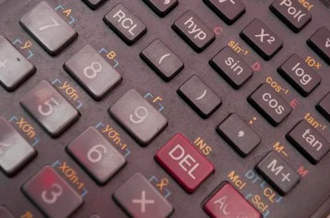 Buttons on a calculator Stock Photos