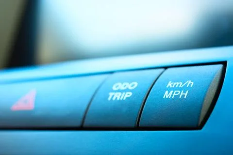 Buttons in a car Foto stock