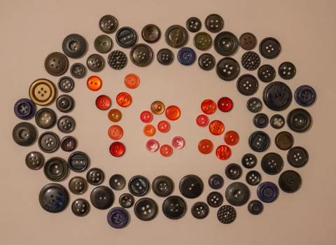 Buttons for clothes. Stock Photos