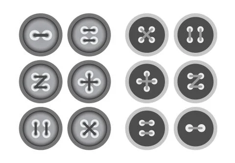 Buttons clothing Stock Illustration