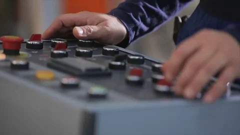 Buttons on control panel Stock Footage 69167047