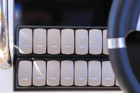 Buttons on the control panel 库存照片