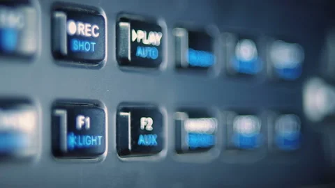 Buttons of control of the video recorder in the movement at an angle Stock Footage 89994953