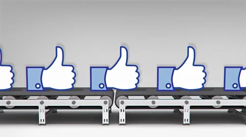 Like buttons conveyor Stock Footage 37631025