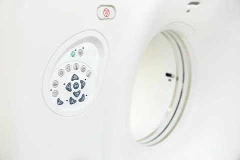 Buttons On CT Scan Machine Stock Photos