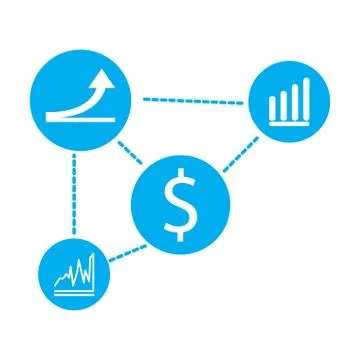 Buttons of a economic icon Stock Illustration