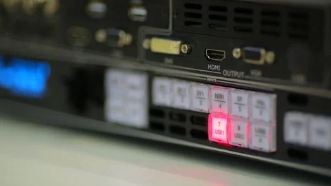 Buttons on the electronic video device Video stock 71294430