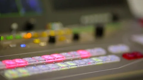 Buttons on the electronic video device Video stock 71294442