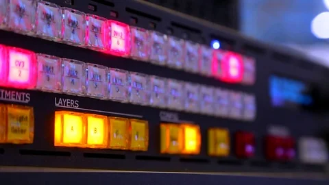 Buttons on the electronic video device Stock Footage 71294506