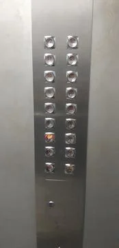 Buttons in an elevator Stock Photos