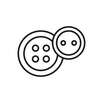 Buttons fashion tailor icon vector basic design Stock Illustration