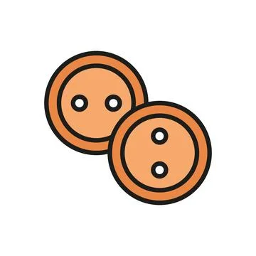 Buttons fashion tailor icon vector basic design Stock Illustration
