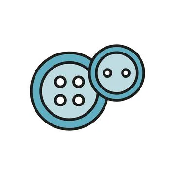 Buttons fashion tailor icon vector basic design Stock Illustration