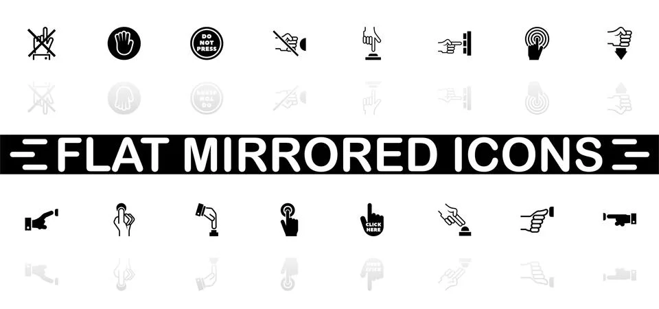 Buttons - Flat Vector Icons Stock Illustration