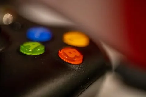 Buttons of an Gamepad Controller Stock Photos