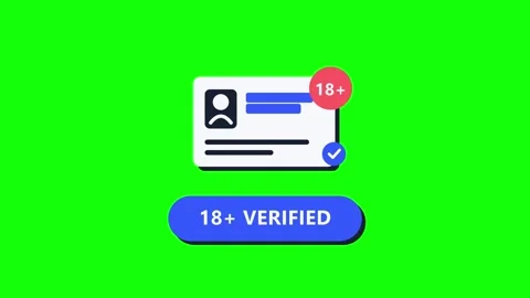 Buttons green age verified private Stock Footage 346307709