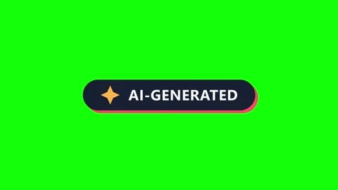 Buttons green ai generated label Stock Footage 346479820